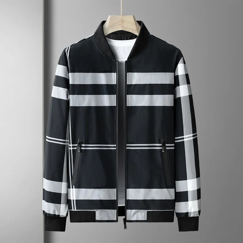 Striped Bomber Jacket