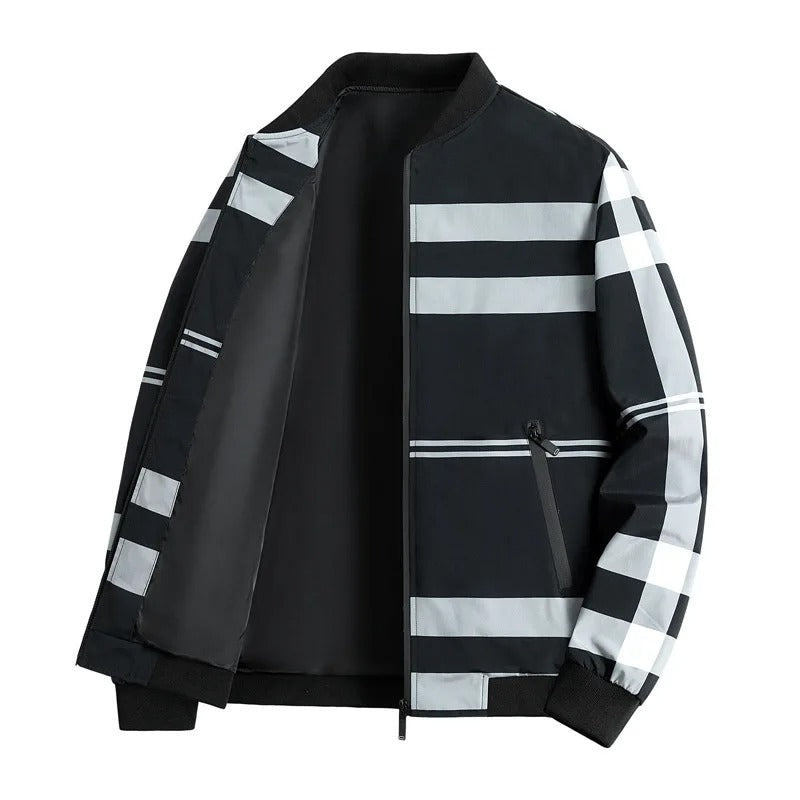 Striped Bomber Jacket