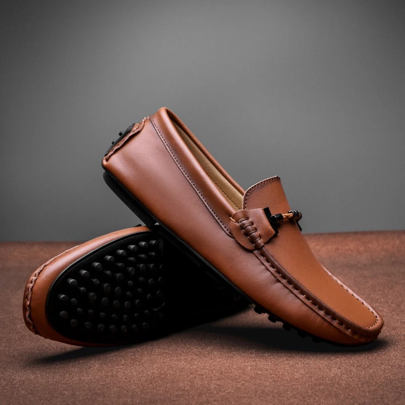 Genuine Leather Slip On Shoes