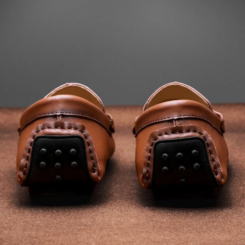 Genuine Leather Slip On Shoes