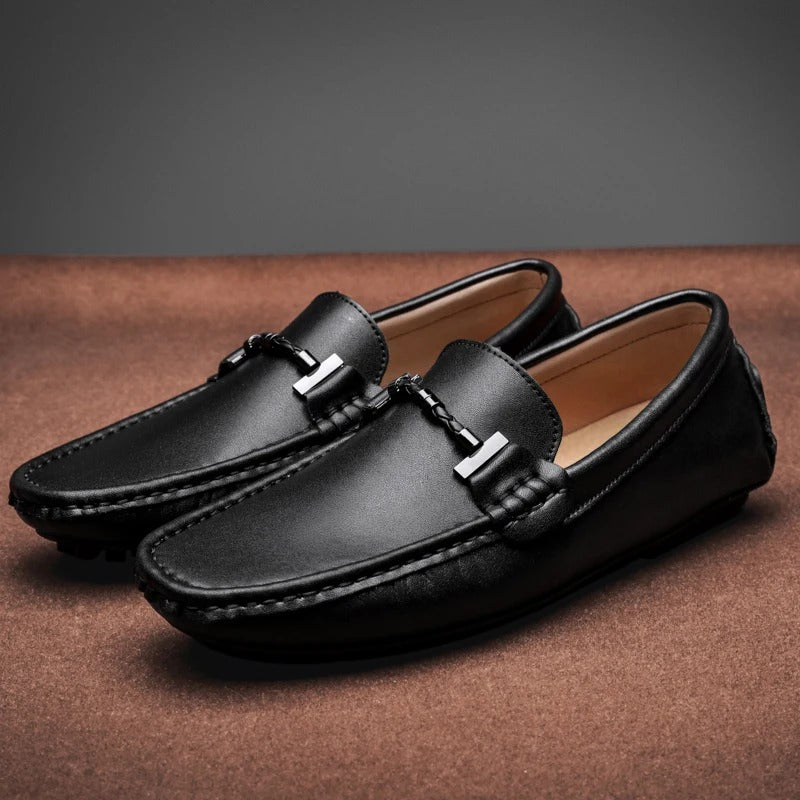 Genuine Leather Slip On Shoes