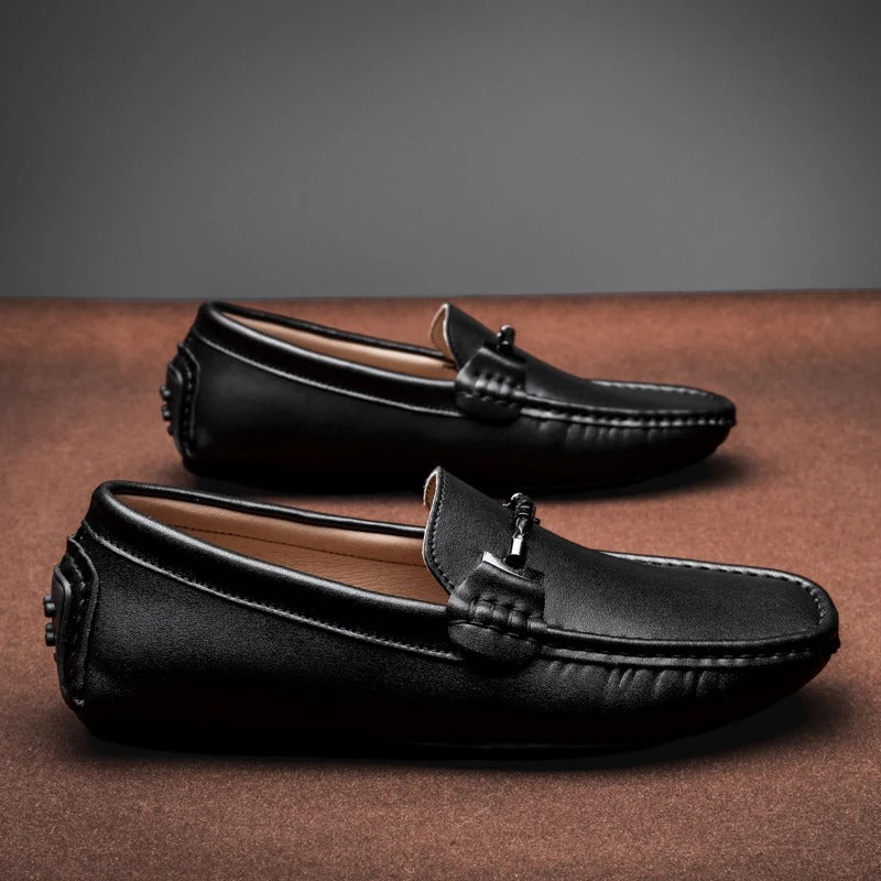 Genuine Leather Slip On Shoes