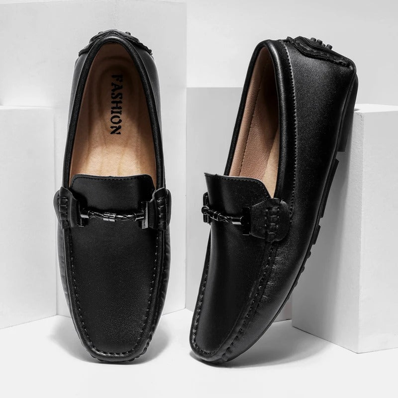 Genuine Leather Slip On Shoes